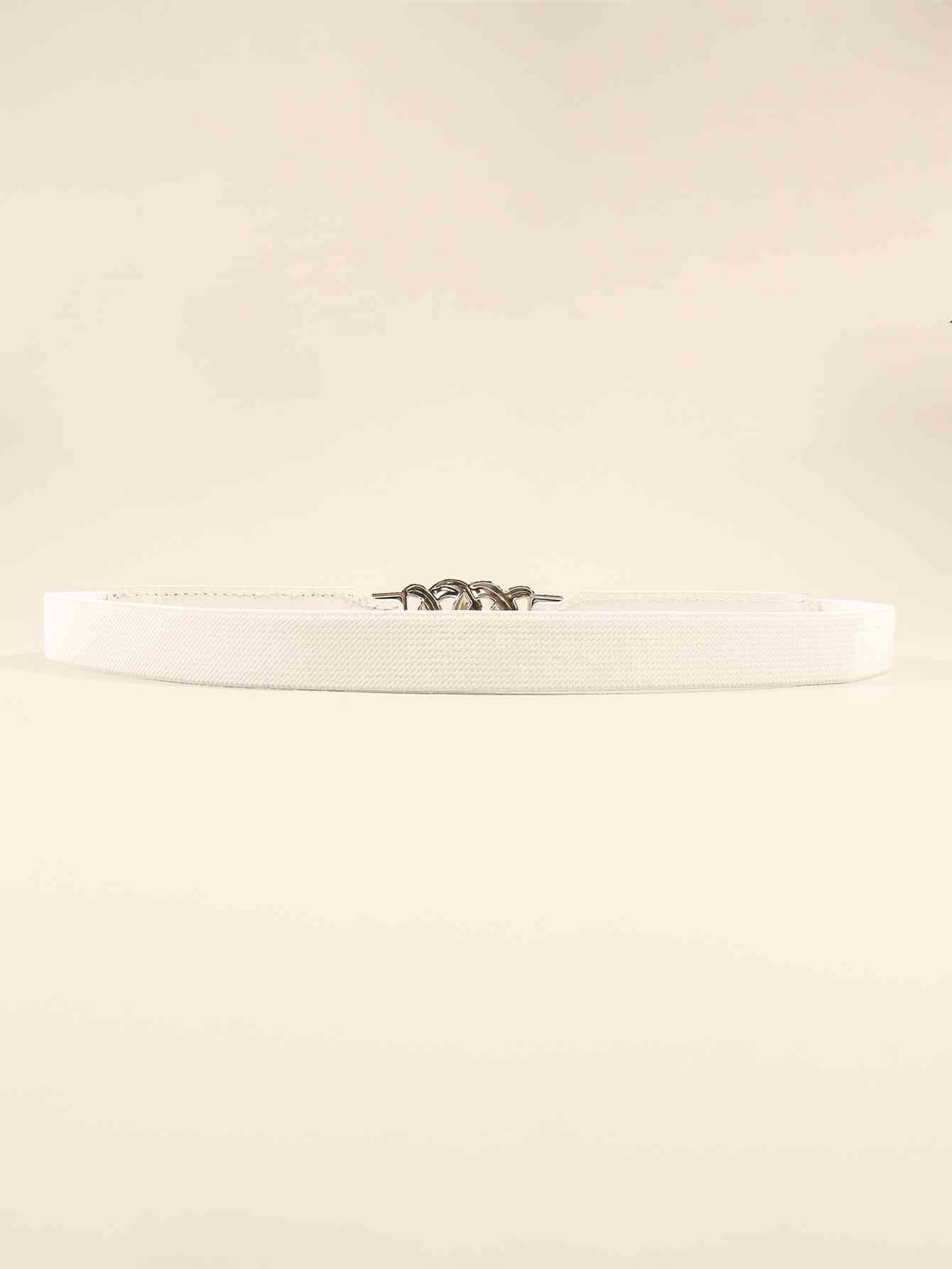 ElegantStyle Elastic PU Belt Zinc Alloy Buckle Women Fashion Adjustable