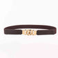 ElegantStyle Elastic PU Belt Zinc Alloy Buckle Women Fashion Adjustable