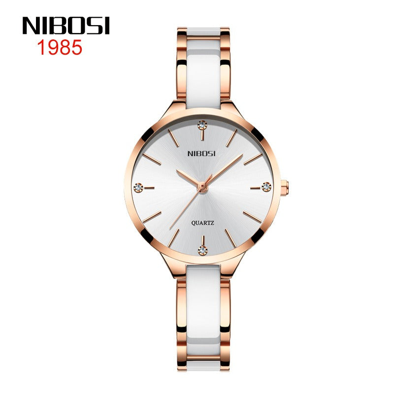 Luxury Ceramic Bracelet Quartz Watch Women Elegant Fashion Wristwatch Female