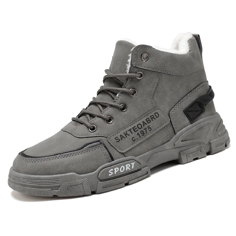Men Cotton Winter High Top Martin Work Boots Fashion Large Size