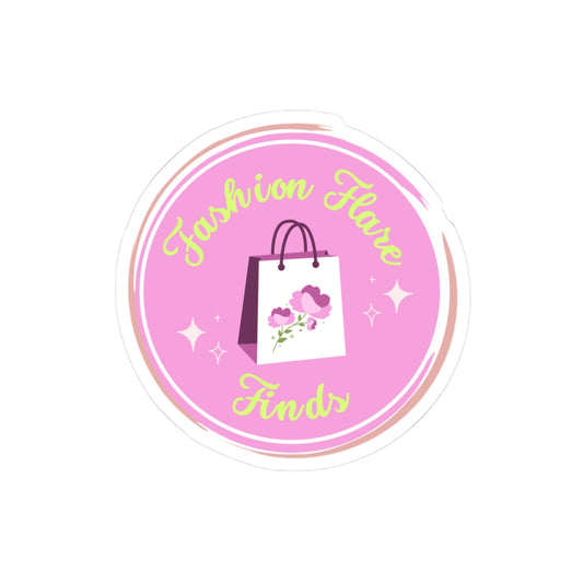 Fashion Flare Finds Kiss-Cut Sticker – Pink Shopping Bag Logo Sticker