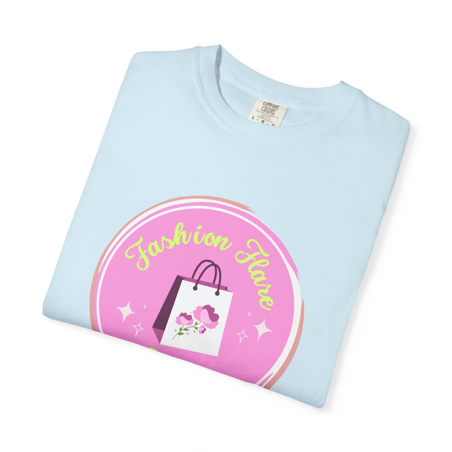Fashion Flower Candy T-Shirt — Cute Pink Shopping Bag Graphic