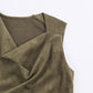 Women Clothing at Suede Effect Asymmetric Dress
