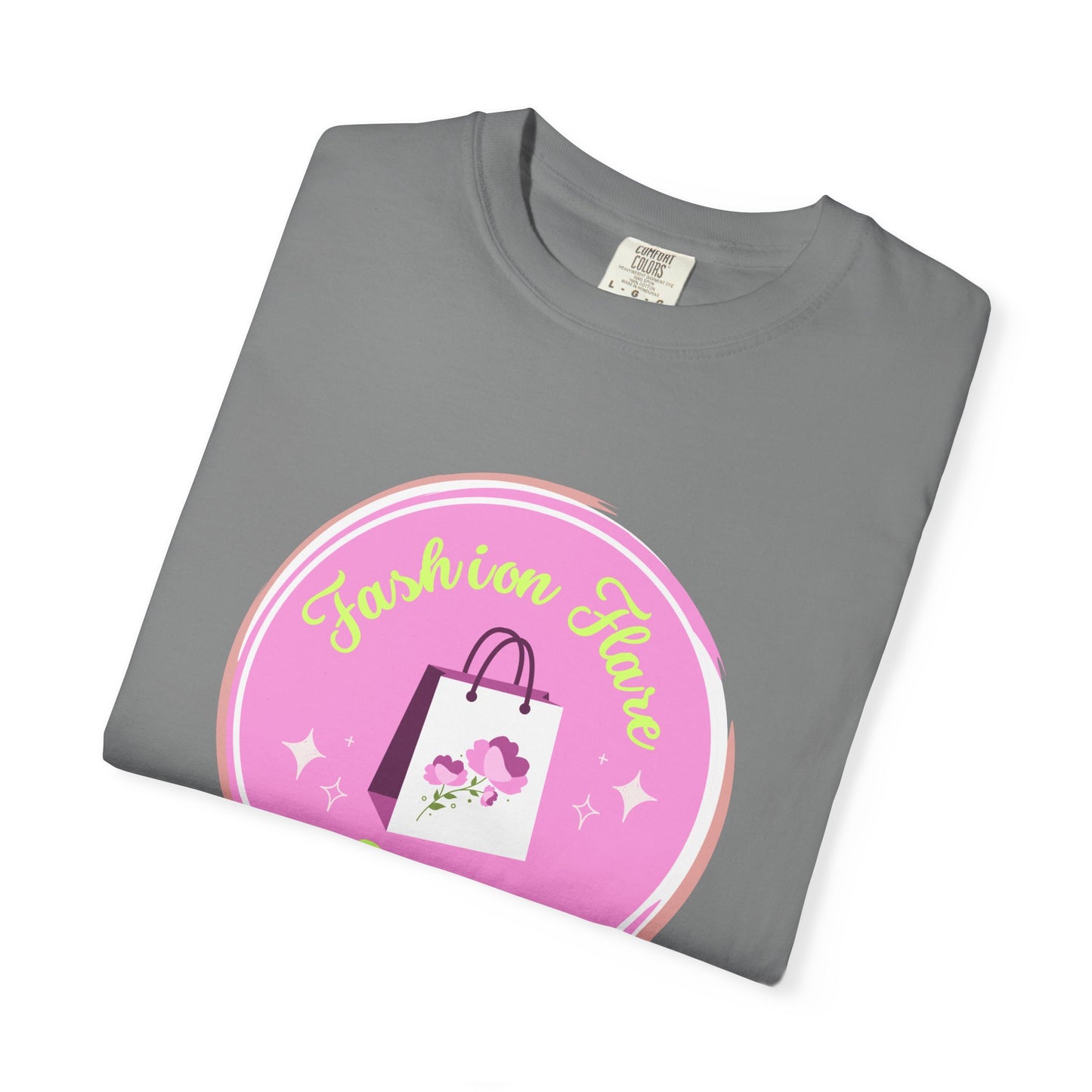 Fashion Flower Candy T-Shirt — Cute Pink Shopping Bag Graphic