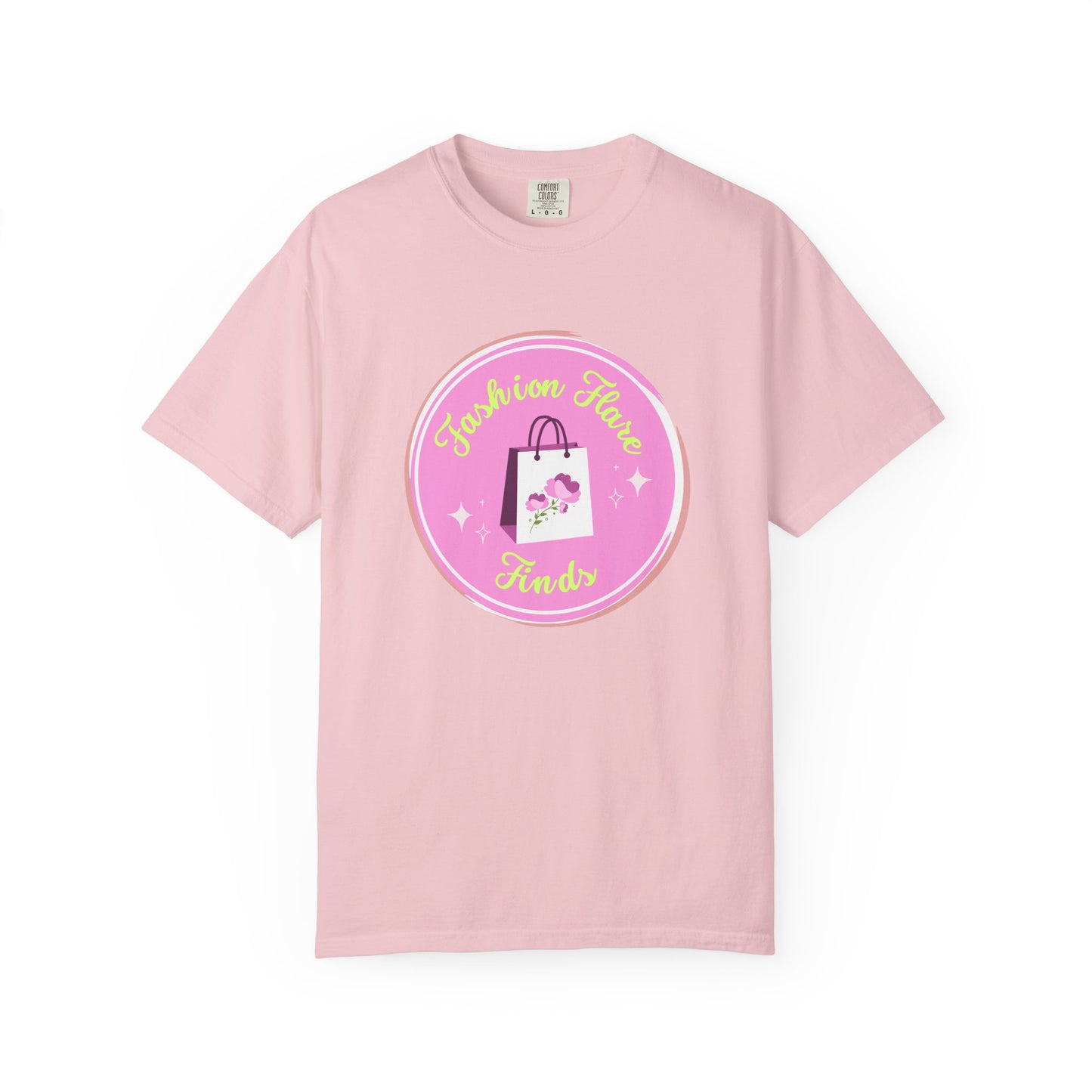 Fashion Flower Candy T-Shirt — Cute Pink Shopping Bag Graphic