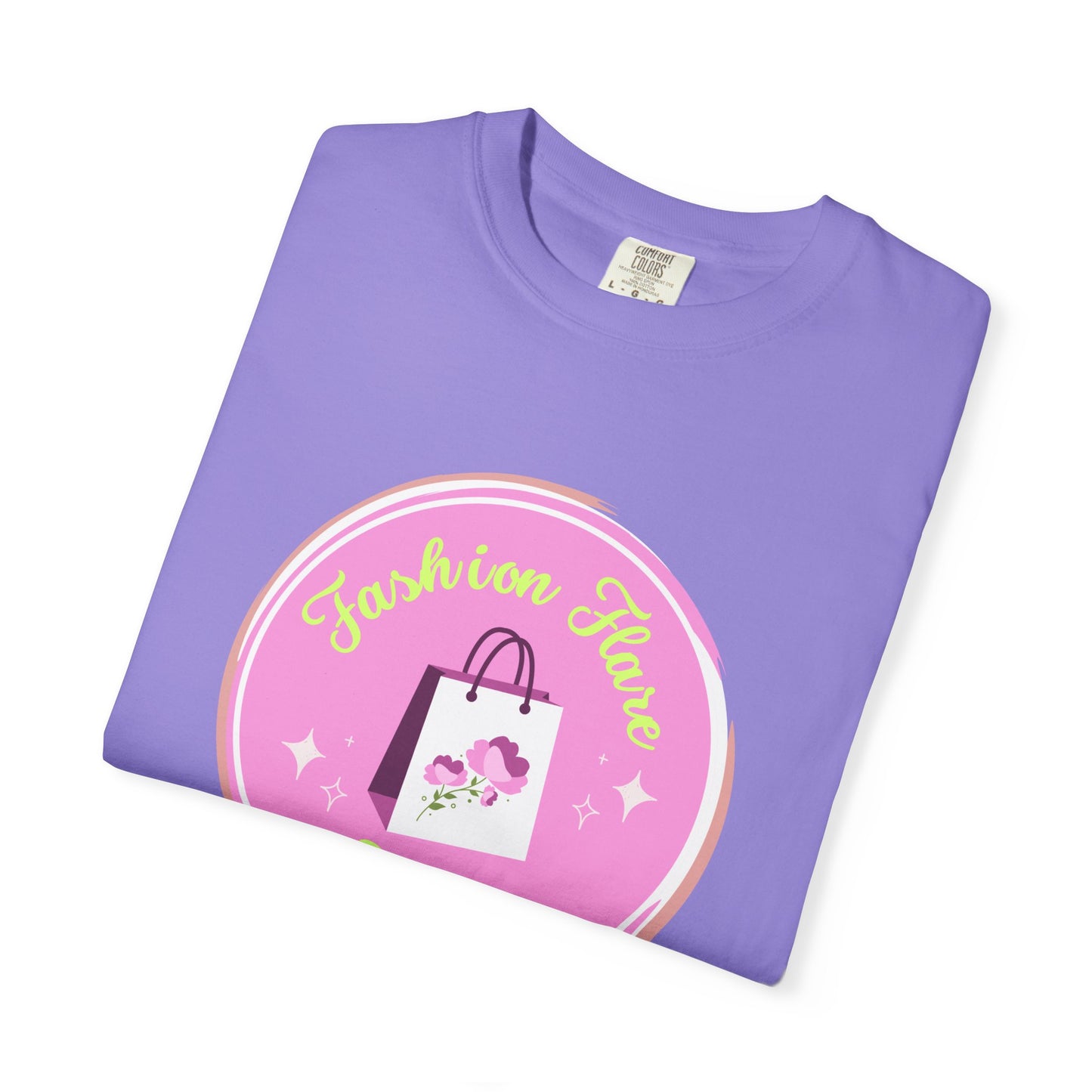 Fashion Flower Candy T-Shirt — Cute Pink Shopping Bag Graphic
