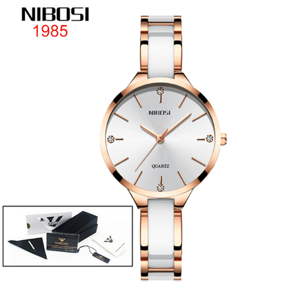 Luxury Ceramic Bracelet Quartz Watch Women Elegant Fashion Wristwatch Female