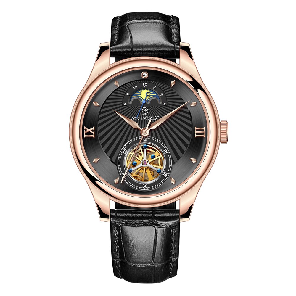 SN169 Luxury Tourbillon Automatic Mechanical Fashion Watch Men Wristwatch