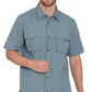 Men Short Sleeve Explorer Shirt Multi Pockets Cool Mesh Outdoor Wear