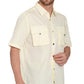 Men Short Sleeve Explorer Shirt Multi Pockets Cool Mesh Outdoor Wear