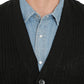 Men's Relaxed Fit Rib Knit Sweater Vest - Button Front with Pockets