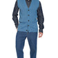 Men's Relaxed Fit Rib Knit Sweater Vest - Button Front with Pockets