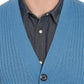 Men's Relaxed Fit Rib Knit Sweater Vest - Button Front with Pockets