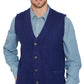 Men's Relaxed Fit Rib Knit Sweater Vest - Button Front with Pockets