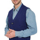 Men's Relaxed Fit Rib Knit Sweater Vest - Button Front with Pockets