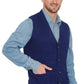 Men's Relaxed Fit Rib Knit Sweater Vest - Button Front with Pockets