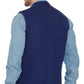 Men's Relaxed Fit Rib Knit Sweater Vest - Button Front with Pockets