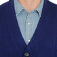 Men's Relaxed Fit Rib Knit Sweater Vest - Button Front with Pockets