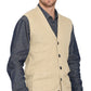 Men's Relaxed Fit Rib Knit Sweater Vest - Button Front with Pockets