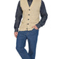 Men's Relaxed Fit Rib Knit Sweater Vest - Button Front with Pockets