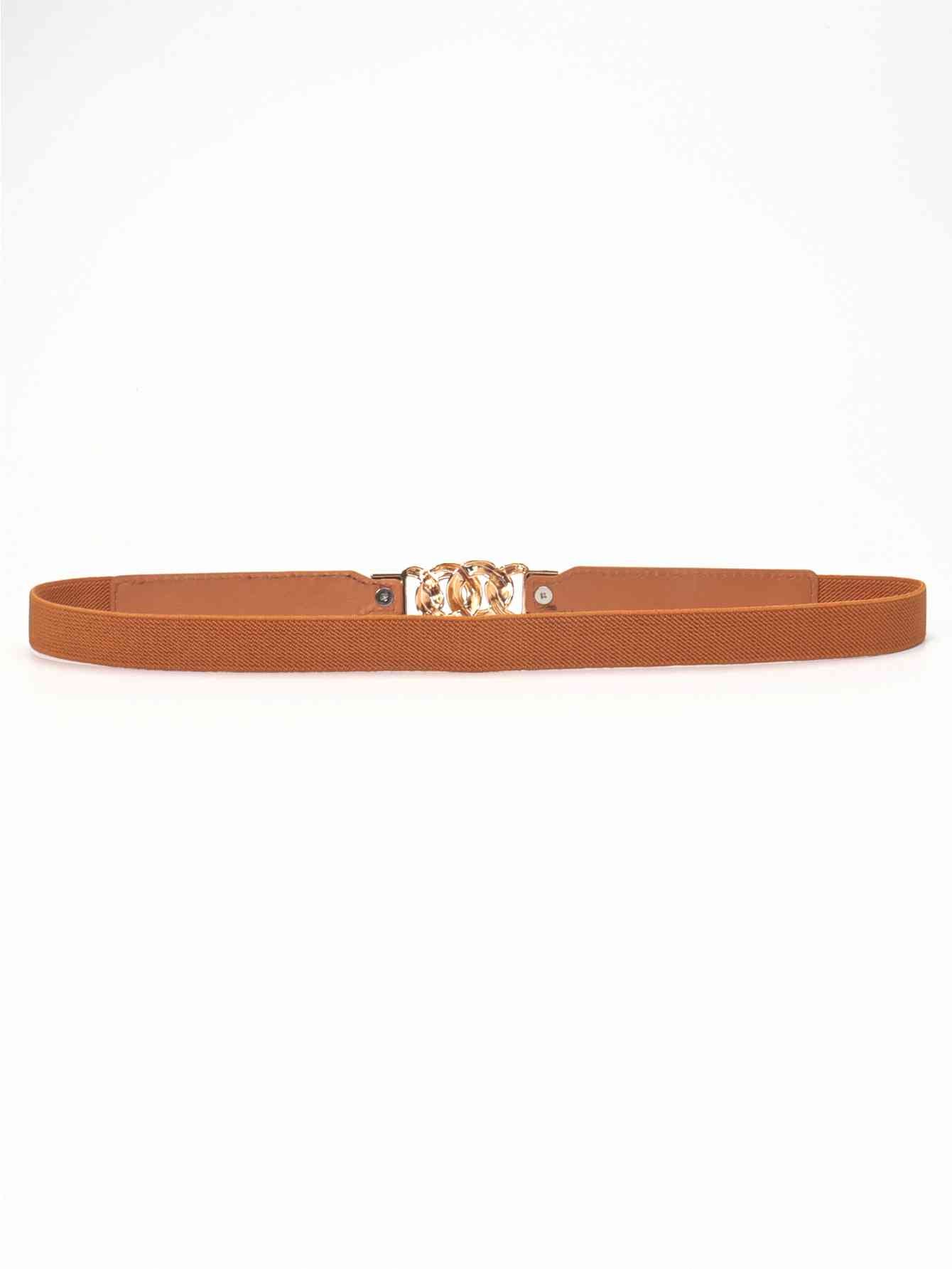 ElegantStyle Elastic PU Belt Zinc Alloy Buckle Women Fashion Adjustable