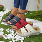 Women Fish Mouth Platform Beach Sandals Velcro Summer Comfortable Slippers