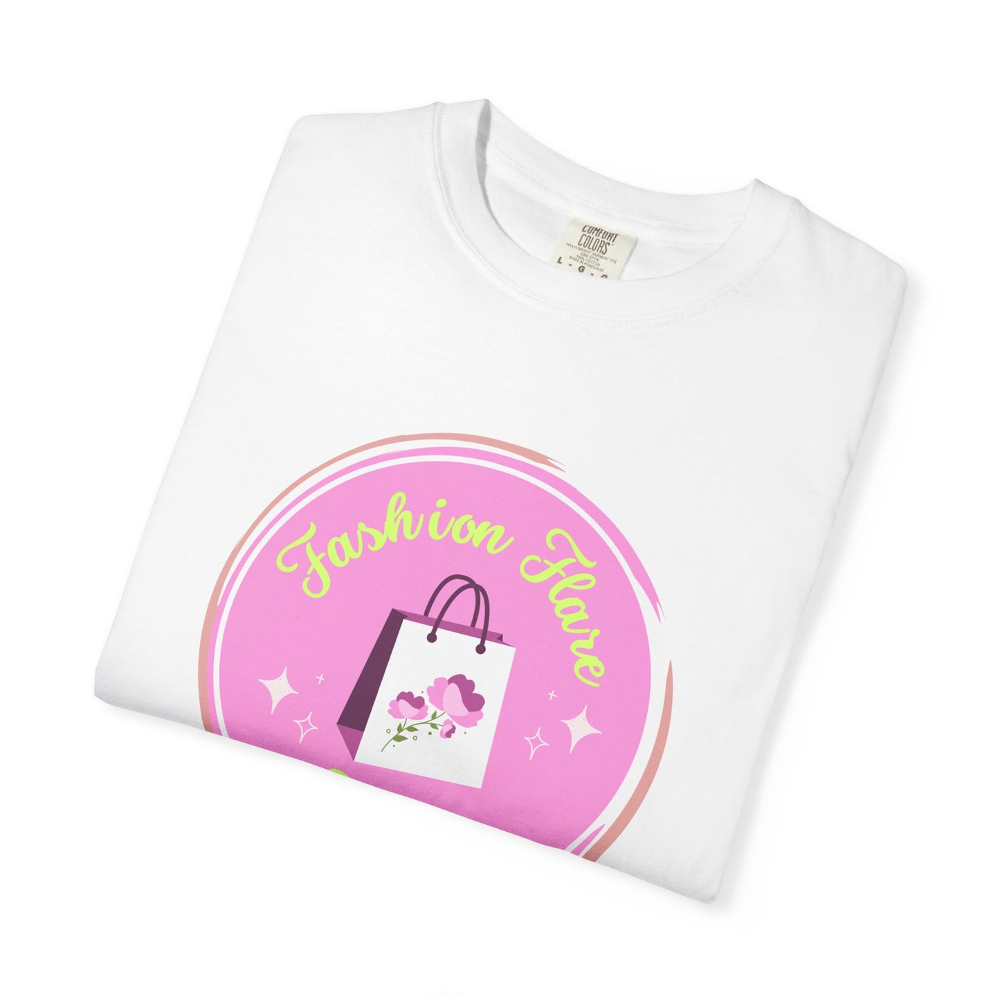 Fashion Flower Candy T-Shirt — Cute Pink Shopping Bag Graphic