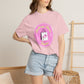 Fashion Flower Candy T-Shirt — Cute Pink Shopping Bag Graphic