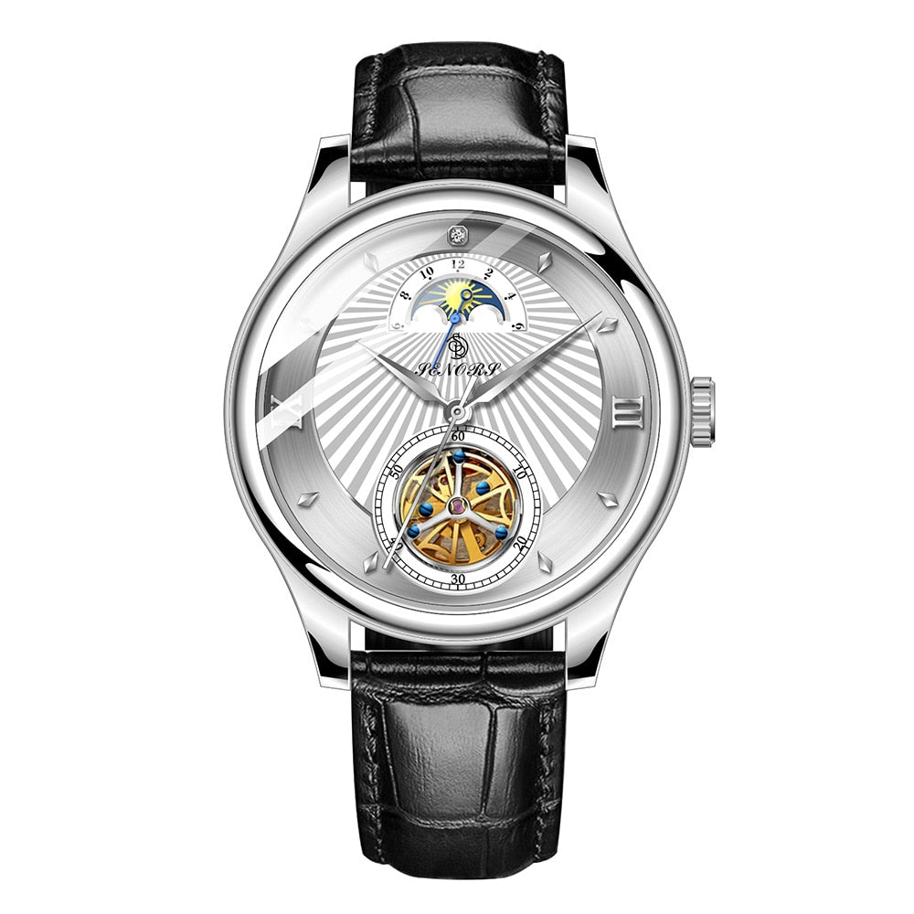 SN169 Luxury Tourbillon Automatic Mechanical Fashion Watch Men Wristwatch