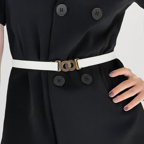 ElegantStyle PU Belt Alloy Buckle Chic Versatile Women Fashion Accessory