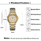 Women Geneva Quartz Luxury Diamond Gold Fashion Wrist Watch Elegant
