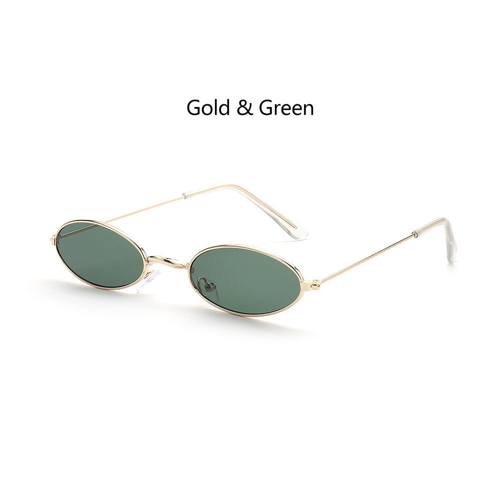 Vintage Small Oval Retro Sunglasses Fashion Elegant Unisex Shades Eyewear