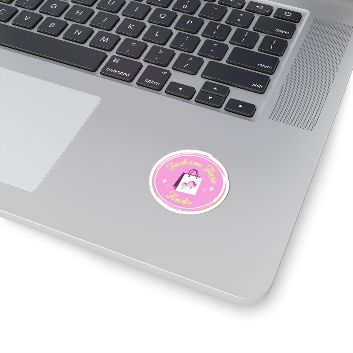 Fashion Flare Finds Kiss-Cut Sticker – Pink Shopping Bag Logo Sticker