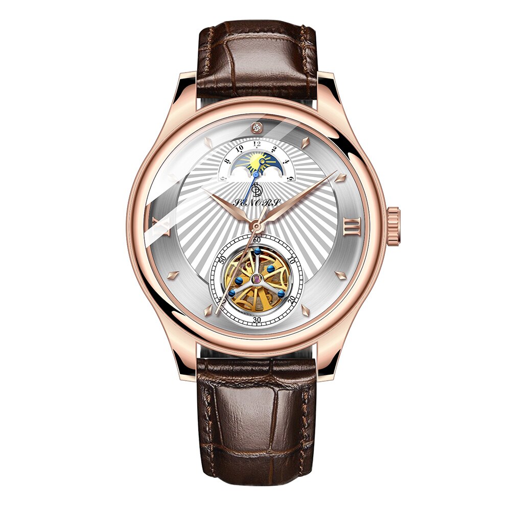 SN169 Luxury Tourbillon Automatic Mechanical Fashion Watch Men Wristwatch