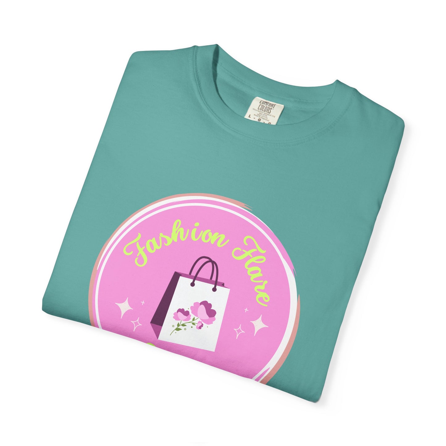 Fashion Flower Candy T-Shirt — Cute Pink Shopping Bag Graphic
