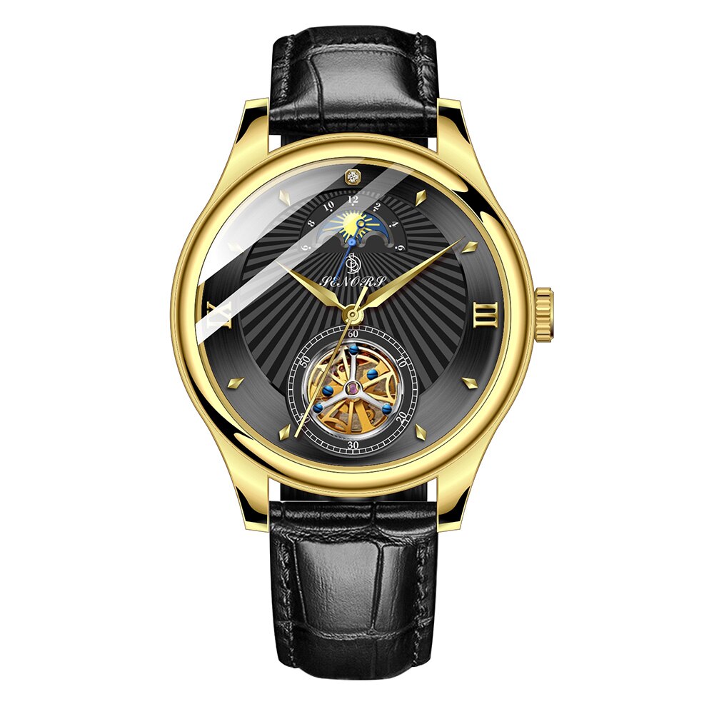 SN169 Luxury Tourbillon Automatic Mechanical Fashion Watch Men Wristwatch