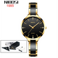 Luxury Ceramic Bracelet Quartz Watch Women Elegant Fashion Wristwatch Female