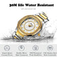 Women Geneva Quartz Luxury Diamond Gold Fashion Wrist Watch Elegant