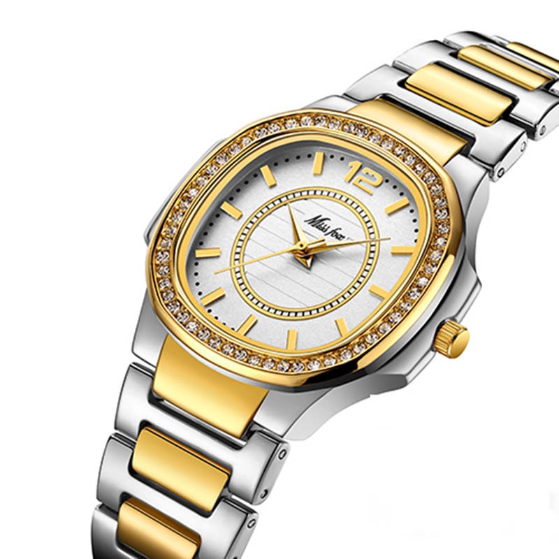 Women Geneva Quartz Luxury Diamond Gold Fashion Wrist Watch Elegant