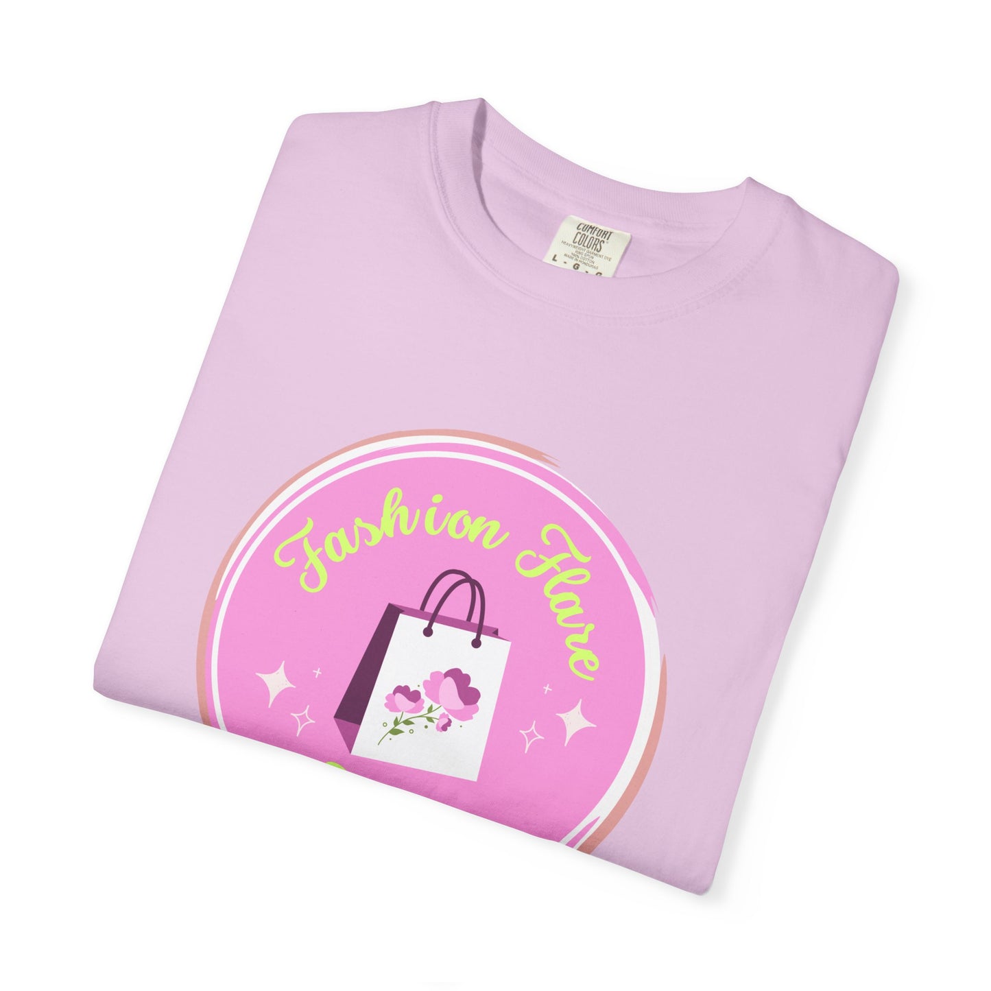 Fashion Flower Candy T-Shirt — Cute Pink Shopping Bag Graphic