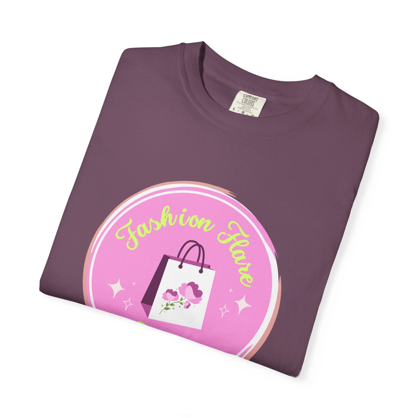 Fashion Flower Candy T-Shirt — Cute Pink Shopping Bag Graphic