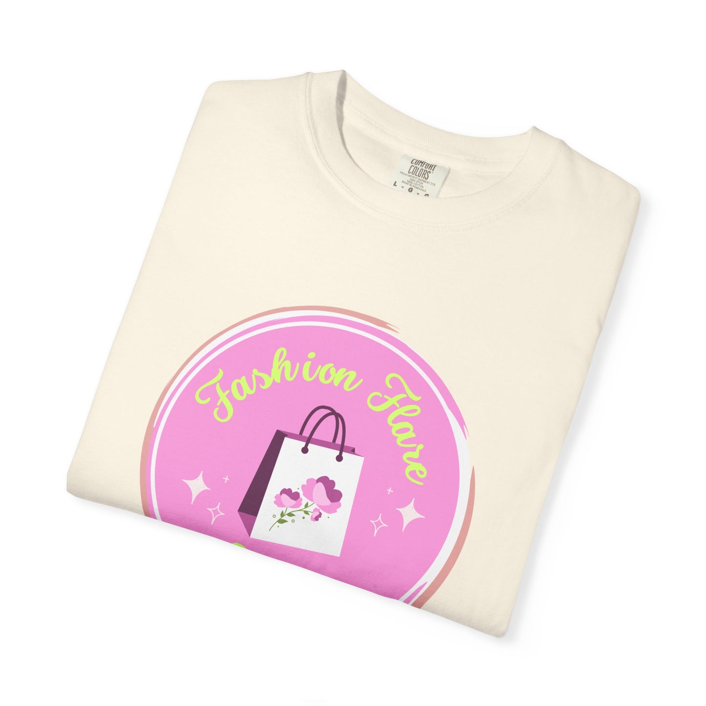 Fashion Flower Candy T-Shirt — Cute Pink Shopping Bag Graphic
