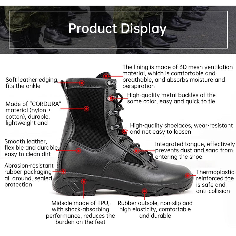 Men VKBO 2.0 Russian Military Tactical Leather Combat Boots Thermal