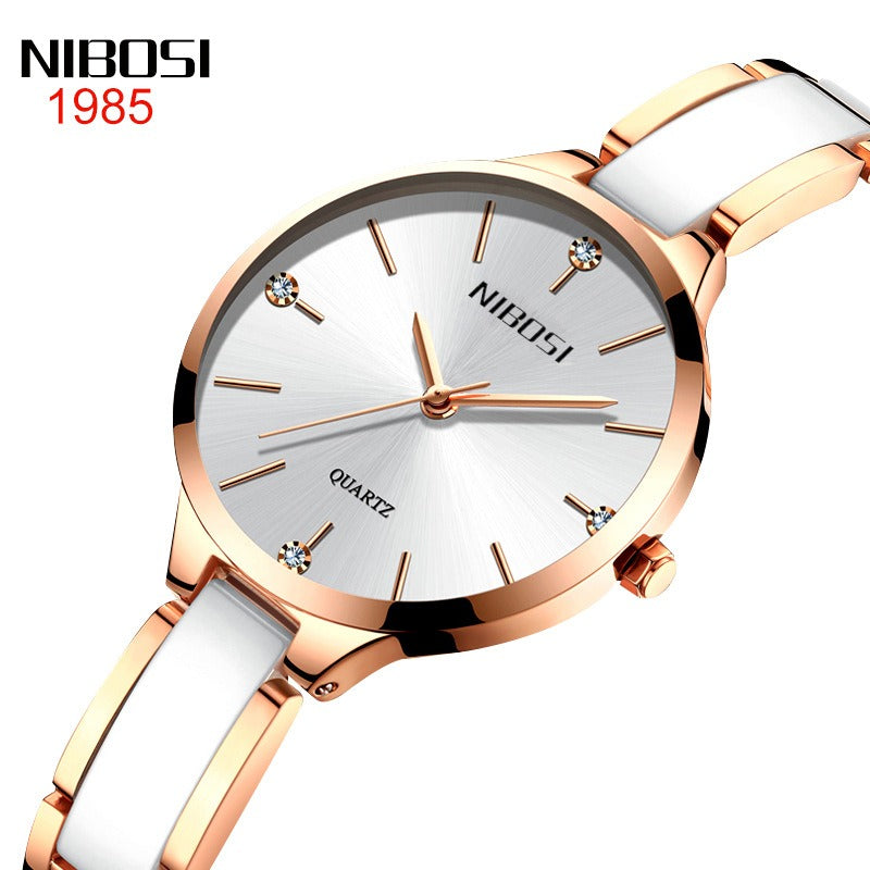 Luxury Ceramic Bracelet Quartz Watch Women Elegant Fashion Wristwatch Female