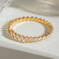 Stainless Steel Inlaid Zircon Bracelet