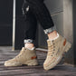 Men Cotton Winter High Top Martin Work Boots Fashion Large Size