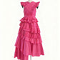Women Elegant V Neck Cross Maxi Dress High Grade Spring Fashion