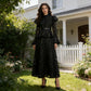 Spring French Cutout Lace Stitching Court Waist Slimming Elegant Dress for Women
