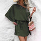 Women Clothing Satin off Shoulder Satin Dress Asymmetric High Waist Dress