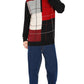 Men's Color Block Quarter Zip Long Sleeve Sweater